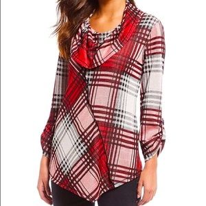 NWT Ali Miles Cowl Neck Tunic Top